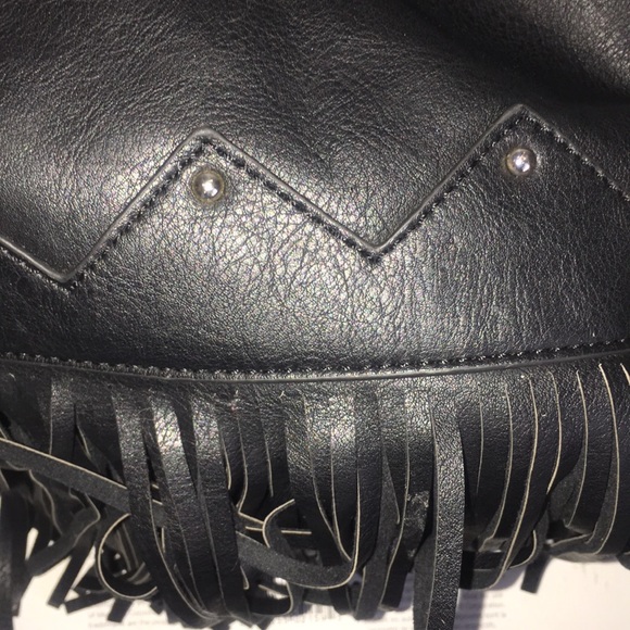 CALL IT SPRING Black Fringe Book Bag - Picture 8 of 8